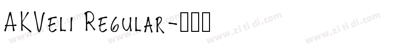 AKVeli Regular字体转换